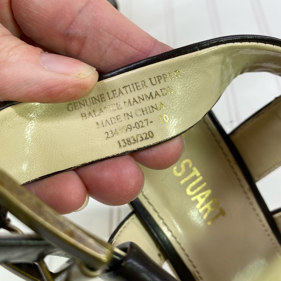 Colin Stuart black leather platform sandals - Picture 7 of 10